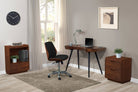 PC211 Universal Office Desk Chair in Walnut & Black by Jual - Price Crash Furniture