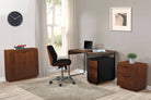 PC211 Universal Office Desk Chair in Walnut & Black by Jual - Price Crash Furniture