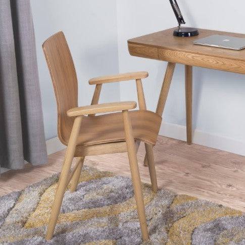 PC612 Vienna Office Chair in Oak by Jual - Price Crash Furniture