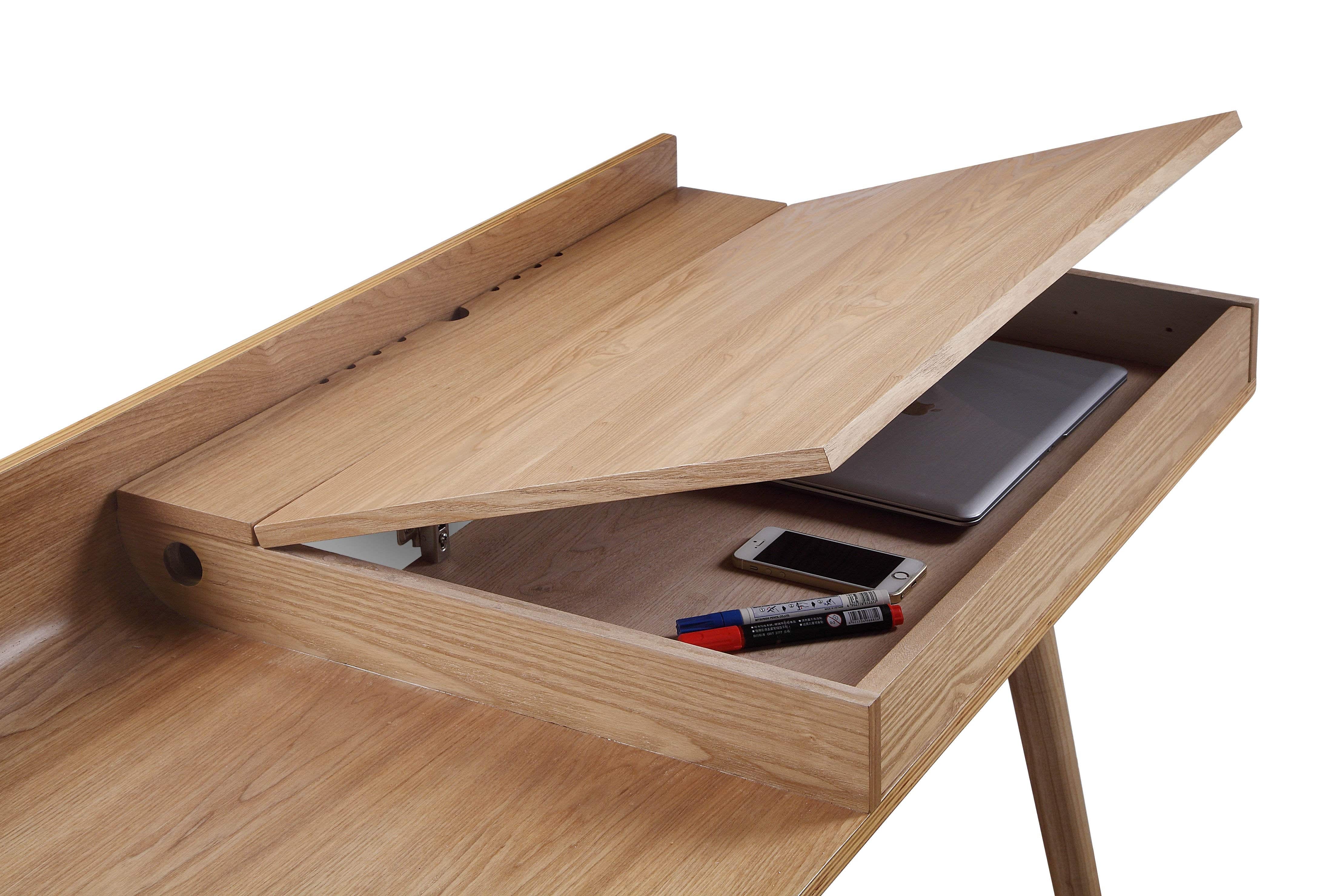 PC710 San Francisco Storage Desk in Oak by Jual - Price Crash Furniture