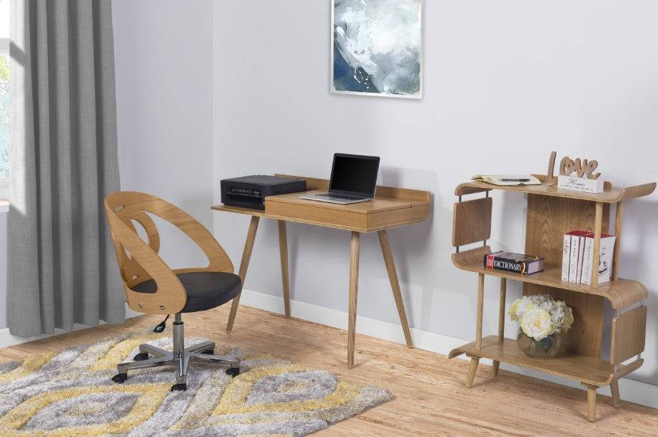 PC710 San Francisco Storage Desk in Oak by Jual - Price Crash Furniture