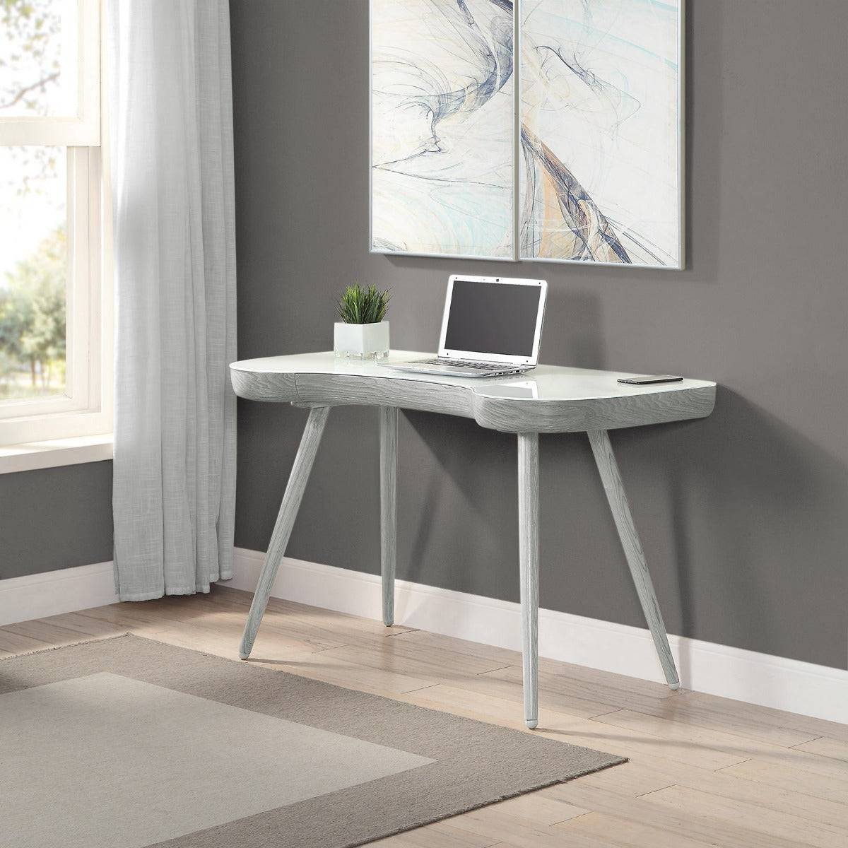 PC714 San Francisco Desk in Grey by Jual - Price Crash Furniture