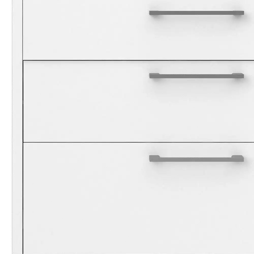 Prima Bookcase 2 Shelves, 2 Drawers + 2 File Drawers in White - Price Crash Furniture