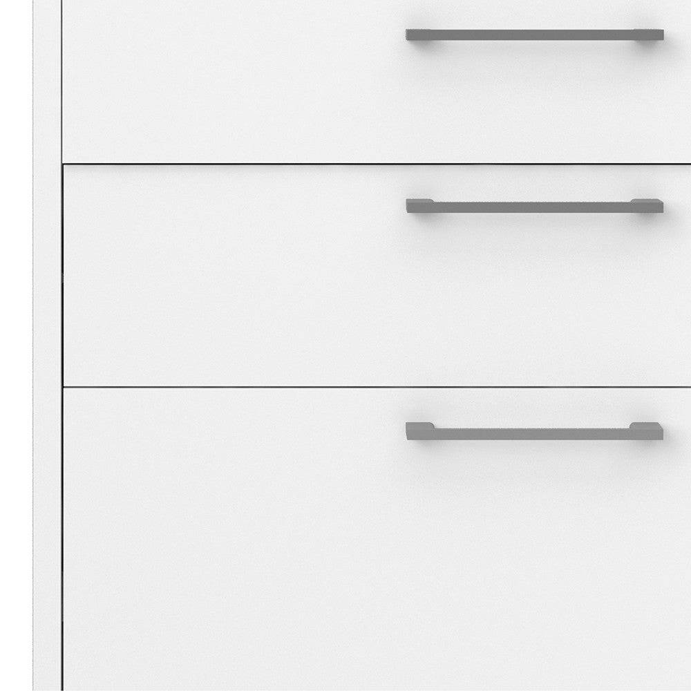 Prima Bookcase 2 Shelves, 2 Drawers + 2 File Drawers in White - Price Crash Furniture