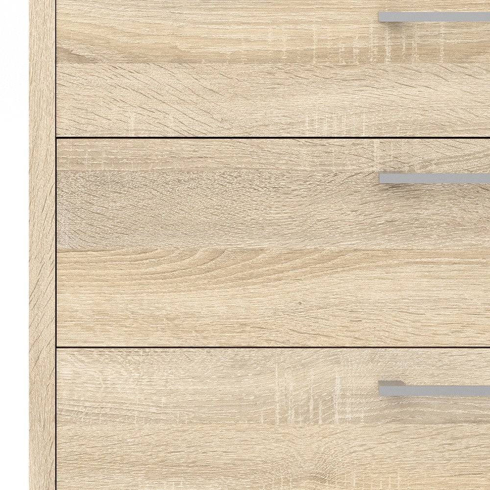 Prima Bookcase 3 Shelves with 2 Drawers + 2 File Drawers in Oak - Price Crash Furniture
