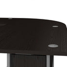 Prima Corner Desk Top in Black Woodgrain with Silver Grey Leg - Price Crash Furniture