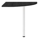 Prima Corner Desk Top In Black Woodgrain With White Legs - Price Crash Furniture