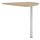 Prima Corner Desk Top in Oak with Silver Grey Leg - Price Crash Furniture