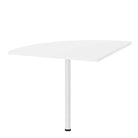 Prima Corner Desk Top in White with White Leg - Price Crash Furniture