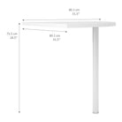 Prima Corner Desk Top in White with White Leg - Price Crash Furniture