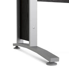 Prima Desk 120 cm in Black Woodgrain with Silver Grey Steel Legs - Price Crash Furniture