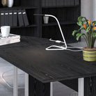 Prima Desk 120 cm in Black Woodgrain with White Legs - Price Crash Furniture