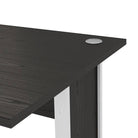 Prima Desk 120 cm in Black Woodgrain with White Legs - Price Crash Furniture