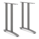 Prima Desk 120 cm in White with Silver Grey Steel Legs - Price Crash Furniture