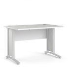 Prima Desk 120 cm in White with White Leg - Price Crash Furniture