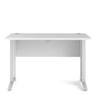 Prima Desk 120 cm in White with White Leg - Price Crash Furniture