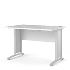 Prima Desk 120 cm in White with White Leg - Price Crash Furniture