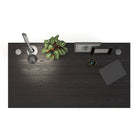 Prima Desk 150 cm in Black Woodgrain with Silver Grey Steel Legs - Price Crash Furniture