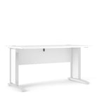 Prima Desk 150 cm in White with White Legs - Price Crash Furniture