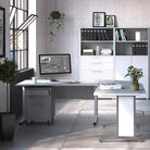 Prima Desk 150 cm in White with White Legs - Price Crash Furniture