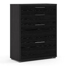 Prima Drawer Unit with 2 Drawers + 2 File Drawers in Black Woodgrain - Price Crash Furniture