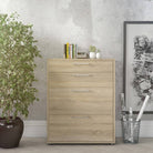 Prima Drawer Unit with 2 Drawers + 2 File Drawers in Oak - Price Crash Furniture