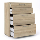 Prima Drawer Unit with 2 Drawers + 2 File Drawers in Oak - Price Crash Furniture