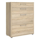 Prima Drawer Unit with 2 Drawers + 2 File Drawers in Oak - Price Crash Furniture