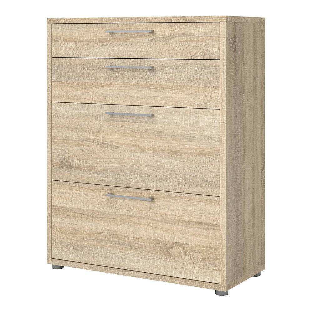 Prima Drawer Unit with 2 Drawers + 2 File Drawers in Oak - Price Crash Furniture