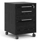 Prima Mobile File Cabinet in Black Woodgrain - Price Crash Furniture