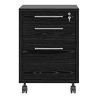 Prima Mobile File Cabinet in Black Woodgrain - Price Crash Furniture