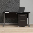 Prima Mobile File Cabinet in Black Woodgrain - Price Crash Furniture