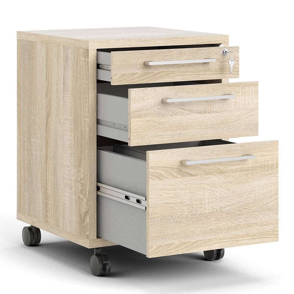 Prima Mobile File Cabinet in Oak - Price Crash Furniture