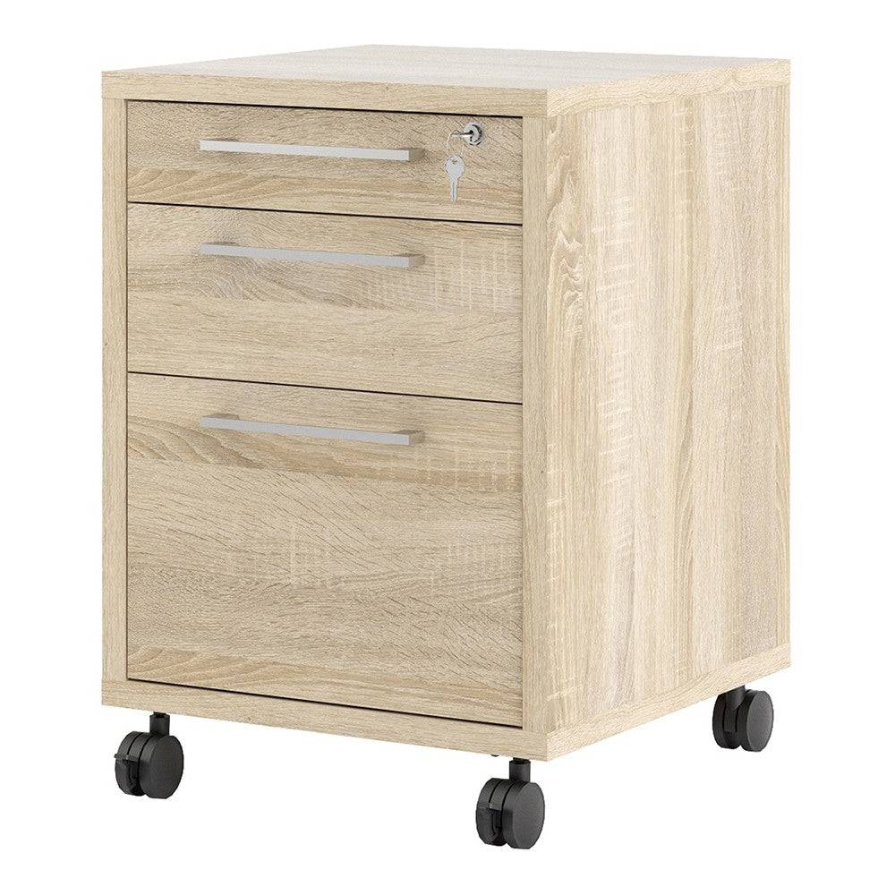 Prima Mobile File Cabinet in Oak - Price Crash Furniture