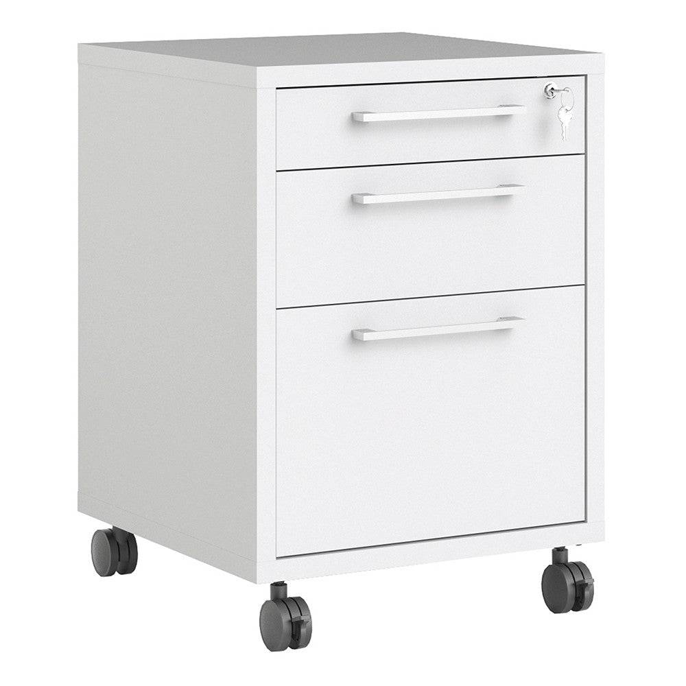 Prima Mobile File Cabinet in White - Price Crash Furniture