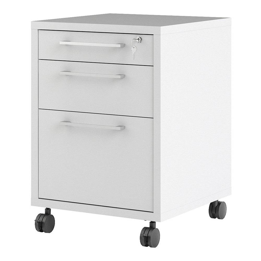 Prima Mobile File Cabinet in White - Price Crash Furniture