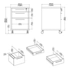 Prima Mobile File Cabinet in White - Price Crash Furniture