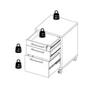 Prima Mobile File Cabinet in White - Price Crash Furniture