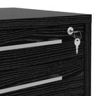 Prima Mobile Pedestal Cabinet in Black Woodgrain - Price Crash Furniture