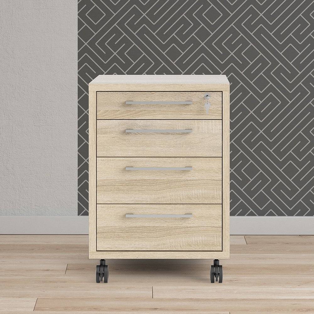 Prima Mobile Pedestal Cabinet in Oak - Price Crash Furniture