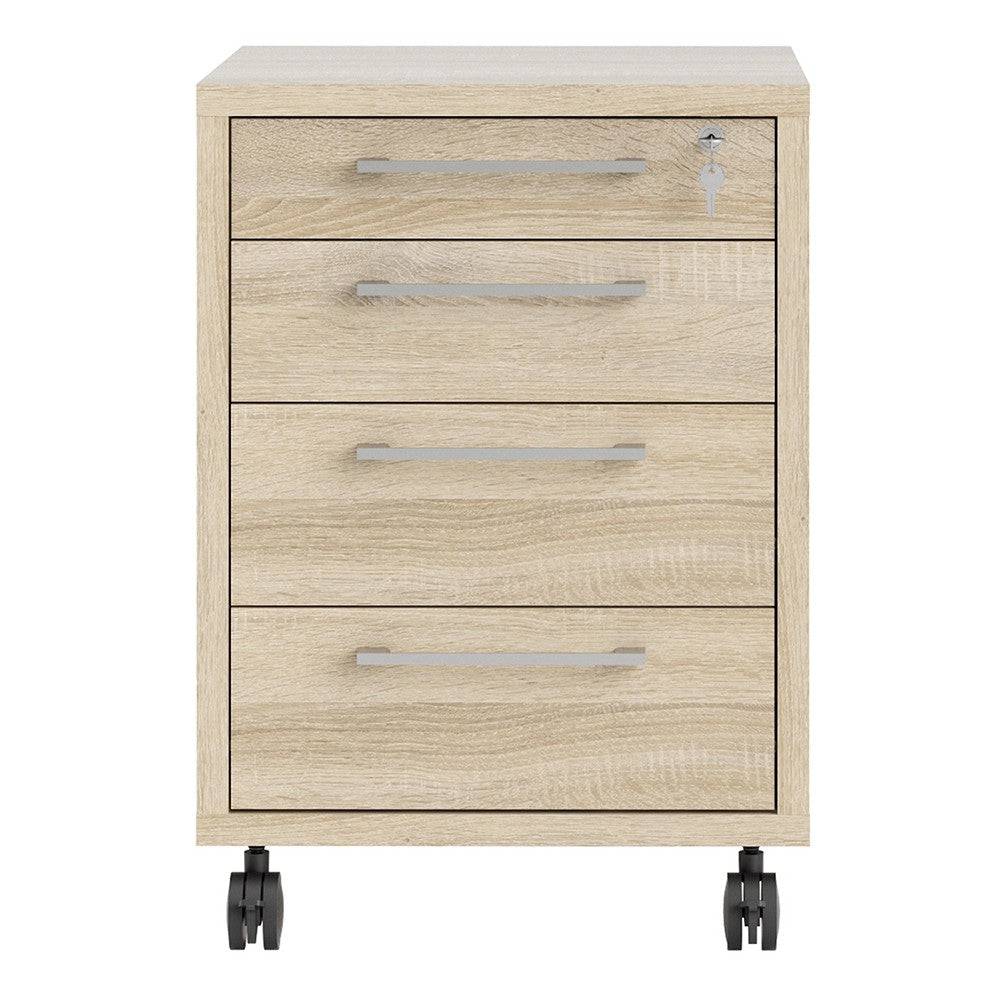 Prima Mobile Pedestal Cabinet in Oak - Price Crash Furniture