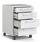 Prima Mobile Pedestal Cabinet in White - Price Crash Furniture