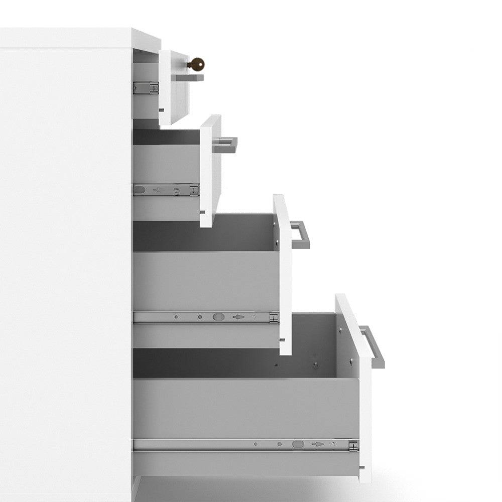 Prima Mobile Pedestal Cabinet in White - Price Crash Furniture