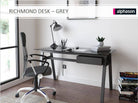 Richmond Desk in Grey by Alphason - Price Crash Furniture