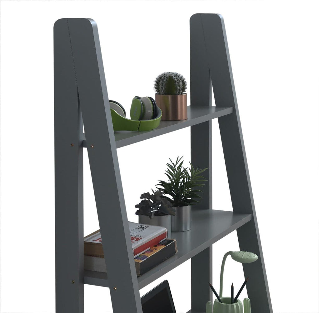 Riva Ladder Desk in Dark Grey by TAD - Price Crash Furniture