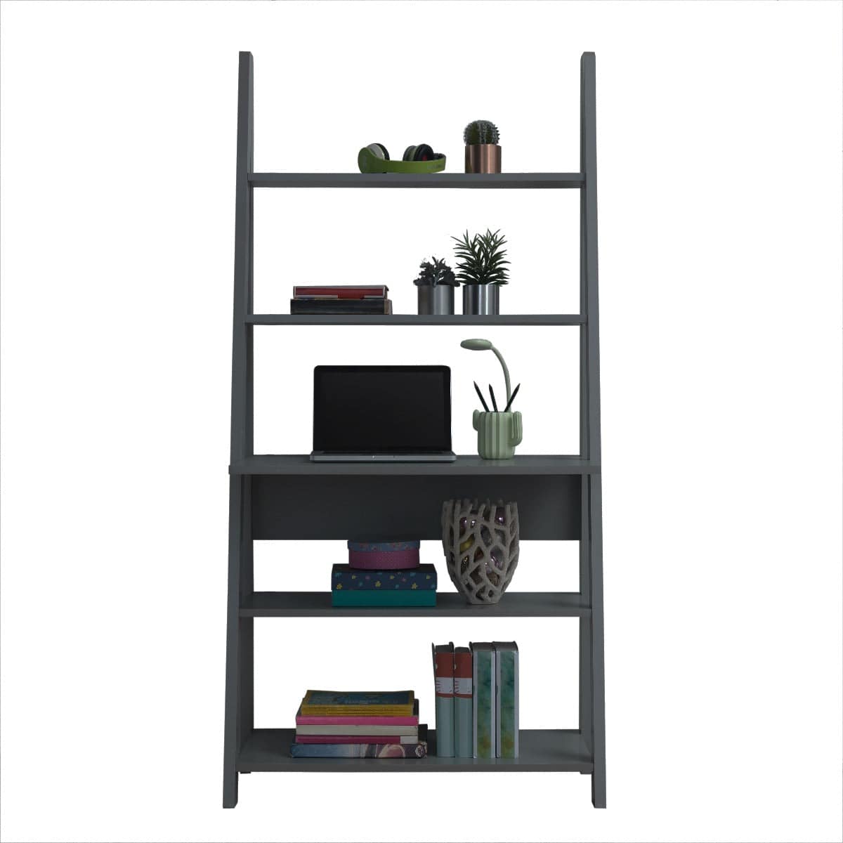 Riva Ladder Desk in Dark Grey by TAD - Price Crash Furniture