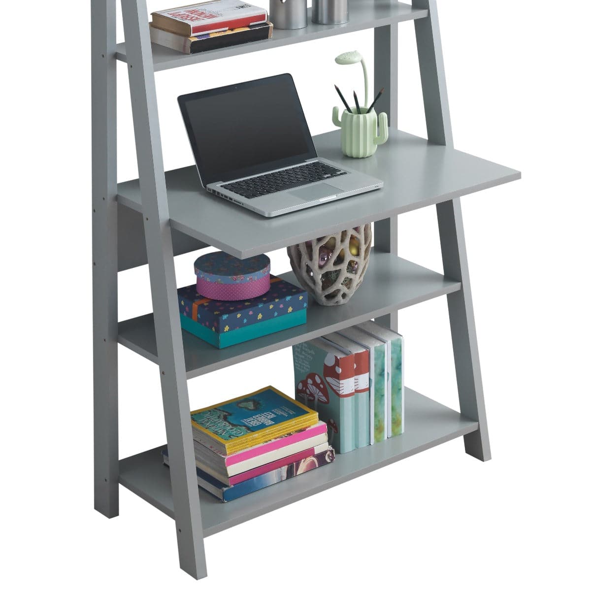 Riva Ladder Desk in Light Grey by TAD - Price Crash Furniture