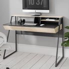 Salcome Desk in Black and Oak - Price Crash Furniture