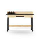 Salisbury Desk in Oak and Black by Alphason - Price Crash Furniture