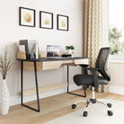 Salisbury Desk in Oak and Black by Alphason - Price Crash Furniture